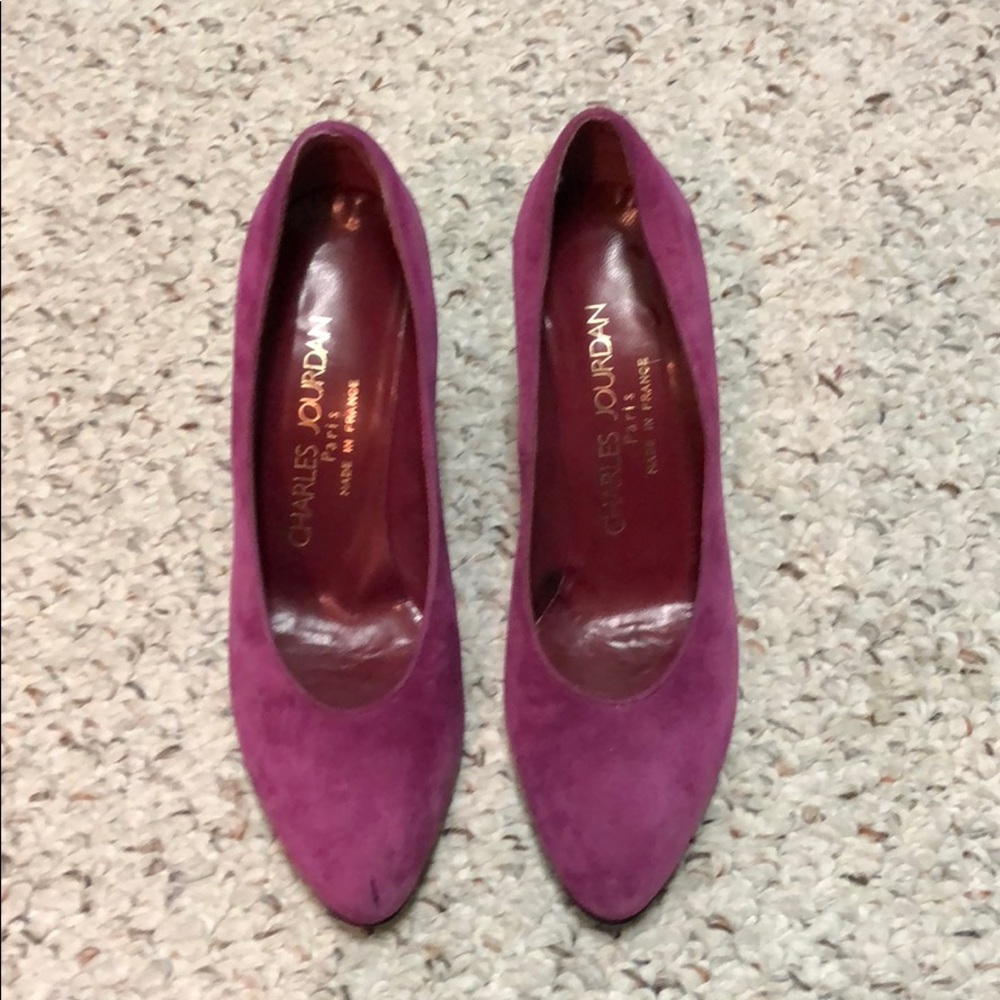 Vintage Charles Jourdan pink suede!